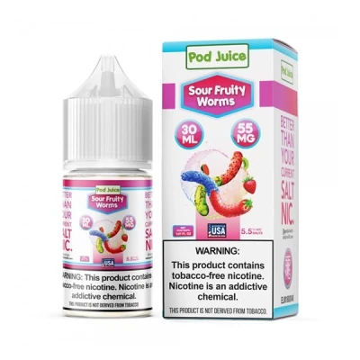 Pod Juice Sour Fruity Worms 55mg