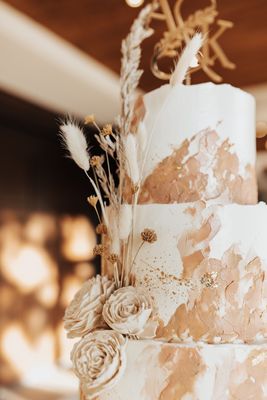 Contemporary Painted Buttercream Cake