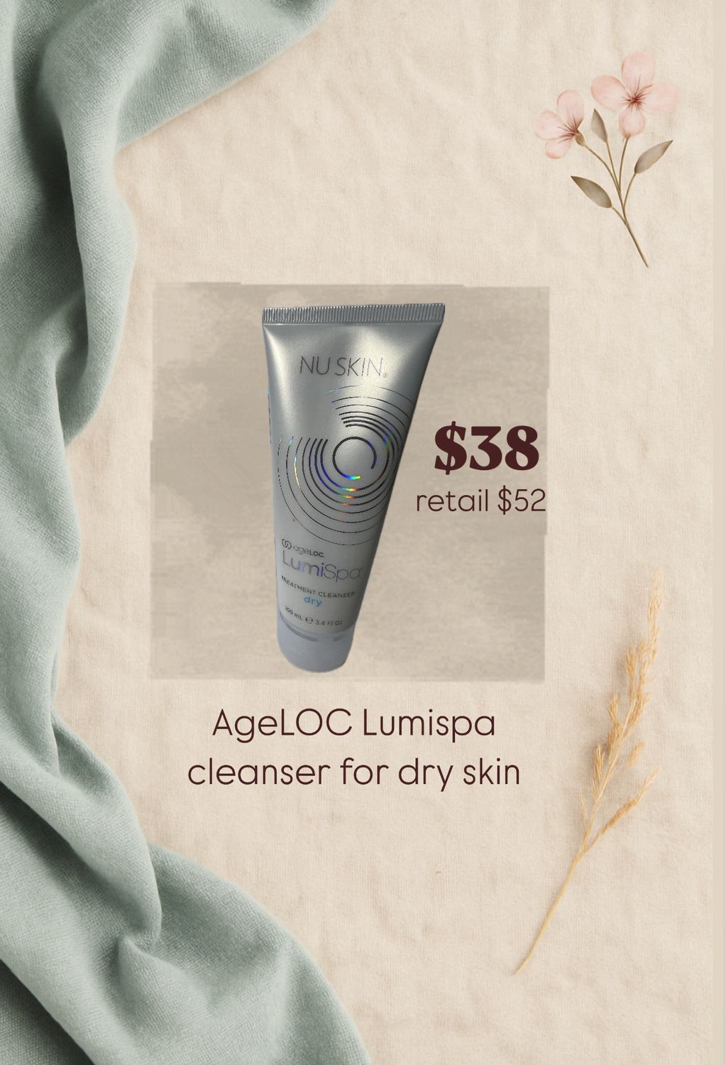 Lumispa Cleanser For Dry Skin 3.4 Oz