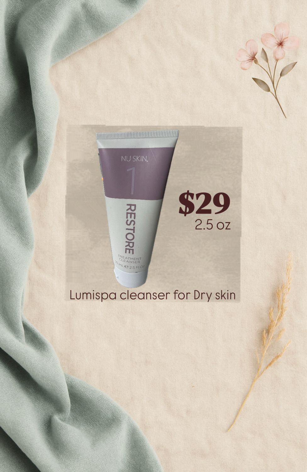 Lumispa Cleanser For Dry Skin 2.5 Oz
