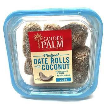 GOLDEN PALM MEDJOOL DATES ROLLS COCONUT (225G)