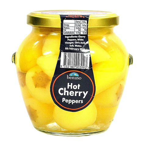 BENINO HOT CHERRY PEPPERS (500g)