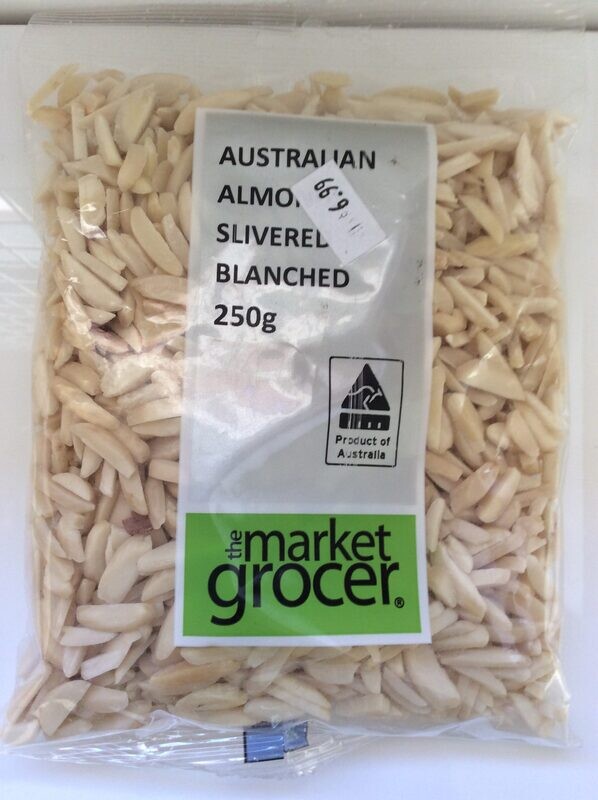 AUSTRALIAN ALMONDS SLIVERED BLANCHED (250G)