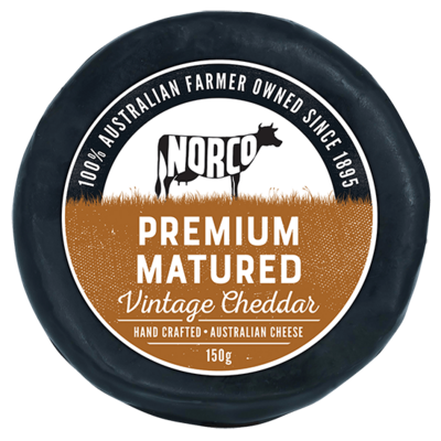 NORCO PREMIUM MATURED VINTAGE CHEDDAR CHEESE 150G