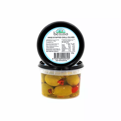 BENINO HAND STUFFED CHILLI OLIVES (250G)