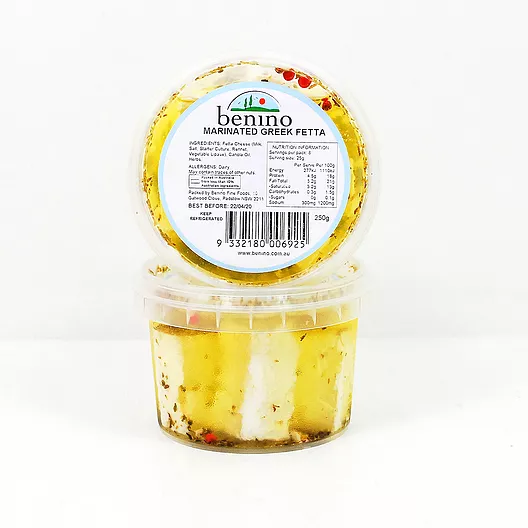 BENINO MARINATED GREEK FETTA CHEESE (250G)