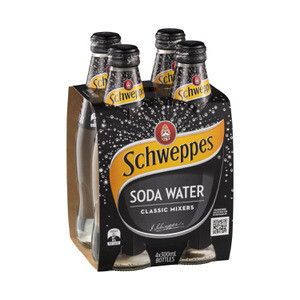 SCHWEPPES SODA WATER (4 PACK 300ML)