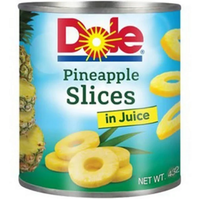 DOLE PINEAPPLE SLICES IN JUICE (432G)