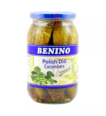 BENINO POLISH DILL CUCUMBERS 900G (GHERKINS)