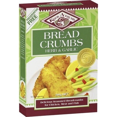 KOOK-A-KRUMB BREAD CRUMBS HERB & GARLIC (200G)