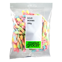MARKET GROCER SOUR WORMS (250G)