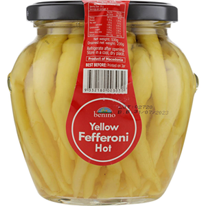 BENINO YELLOW FEFFERONI HOT AMPHORA (530G)