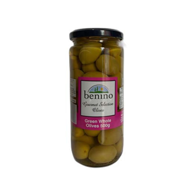 BENINO GREEN WHOLE OLIVES (500G)