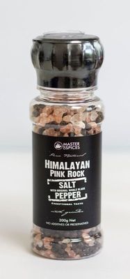 HIMALAYAN PINK ROCK SALT WITH WHOLE BLACK PEPPER (200G) MASTER OF SPICES
