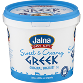 JALNA POT SET SWEET & CREAMY GREEK STYLE ORIGINAL YOGHURT (2KG)