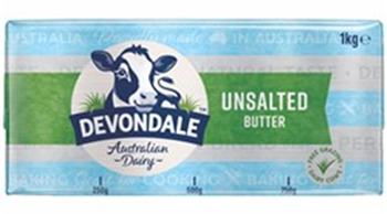 DEVONDALE AUSTRALIAN DAIRY UNSULTED BUTTER (1KG)
