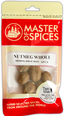 MASTER OF SPICES NUTMEG WHOLE (6PCS)