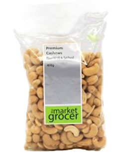 THE MARKET GROCER CASHEWS ROASTED & SALTED  (400G PACKET)