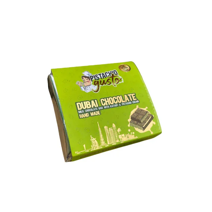 GUSTO VIRAL PISTACHIO DUBAI CHOCOLATE BAR (100G)