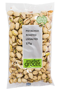 THE MARKET GROCER PISTACHIOS ROASTED AND UNSALTED (375G)