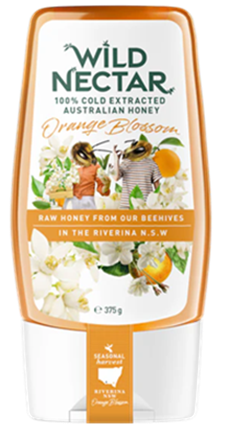 WILD NECTAR RAW AND COMPLETLY NATURAL HONEY SQUEEZE (375G)