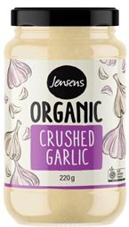 JENSENS ORGANIC CRUSHED GARLIC (210G)