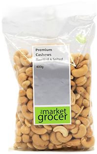THE MARKET GROCER CASHEWS ROASTED & SALTED (400G PACKET) THE MARKET GROCER CASHEWS ROASTED & SALTED (400G PACKET)