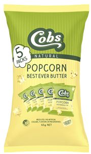 COBS NATURAL BEST EVER BUTTER POPCORN PACK OF 5 (65G)