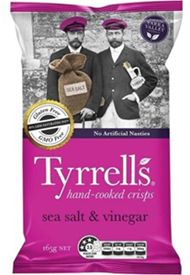TYRRELLS SEA SALT AND VINEGAR CHIPS (150G)