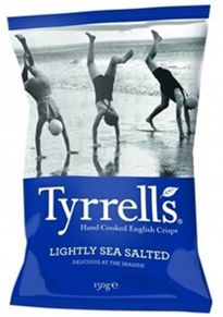 TYRRELLS LIGHTLY SEA SALTED CHIPS (150G)