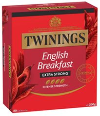 TWININGS ENGLISH BREAKFAST EXTRA STRONG TEA BAGS (100PK)
