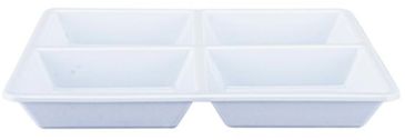 MELAMINE SERVING 4 SECTION DIVIDED PLATES (6 PK)