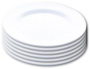 MELAMINE DESERT PLATES ROUND (20CM) 6PK