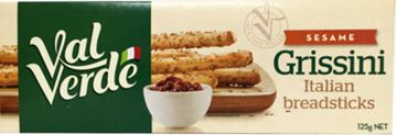 VAL VERDE SESAME GRISSINI ITALIAN BREADSTICKS (125G)