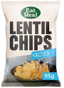 EAT REAL LENTIL CHIPS SALTED (95G)