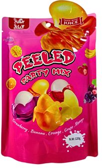 JUICY JELLY PEELED GUMMY PARTY MIX (120G)