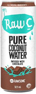 RAW C RAWSOME HYDRATION RAWSOME ENERGY THINK RAW C NATURALLY PURE COCONUT WATER INFUSED WITH CHOCOLATE BOX (325MLX12 CANS )