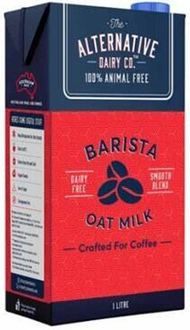 ALTERNATIVE DAIRY CO 100% ANIMAL FREE BARISTA OAT MILK FOR COFFEE ALTERNATIVE DAIRY CO 100% ANIMAL FREE BARISTA OAT MILK FOR COFFEE