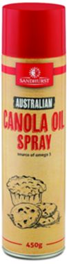 SANDHURST AUSTRALIAN CANOLA OIL SPRAY (450G) SANDHURST AUSTRALIAN CANOLA OIL SPRAY (450G)