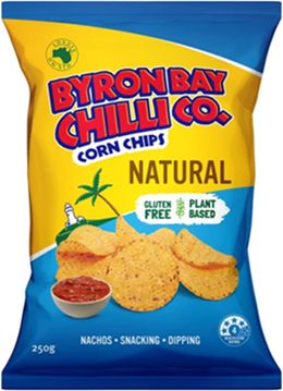 BYRON BAY CHILLI CO. CORN CHIPS NATURAL FLAVOUR (250g) BYRON BAY CHILLI CO. CORN CHIPS NATURAL FLAVOUR (250g)