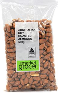 THE MARKET GROCER AUSTRALIAN DRY ROASTED ALMOND (500G) THE MARKET GROCER AUSTRALIAN DRY ROASTED ALMOND (500G)