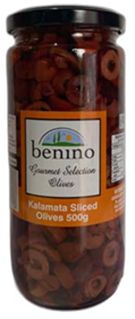 BENINO KALAMATA SLICED OLIVES (500G)