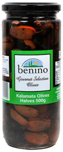 BENINO KALAMATA HALVES OLIVES 500G