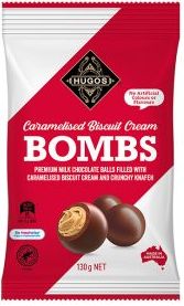 HUGOS CARAMELISED BISCUIT CREAM BOMBS (130G) HUGOS CARAMELISED BISCUIT CREAM BOMBS (130G)