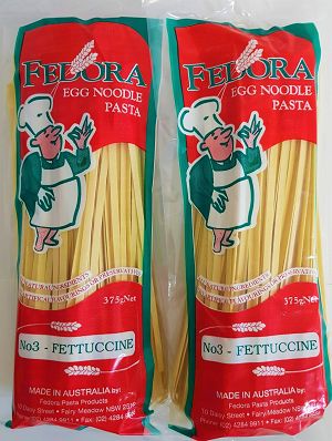 FEDORA EGG NOODLE PASTA no3- FETTUCCINE (375g) FEDORA EGG NOODLE PASTA no3- FETTUCCINE (375g)