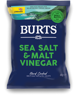 BURTS MATURE SEA SALT & MALT VINEGAR CHIPS (150g)