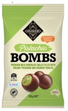 HUGOS PISTACHIO KNAFEH BOMBS (130G) HUGOS PISTACHIO KNAFEH BOMBS (130G)