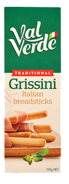 VAL VERDE TRADITIONAL GRISSINI ITALIAN BREADSTICKS (125G)