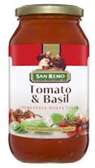 SAN REMO TOMATO & BASIL PASTA SAUCE (500G)