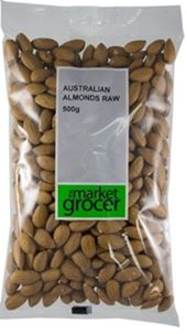 THE MARKET GROCER AUSTRALIAN ALMONDS RAW (500G)